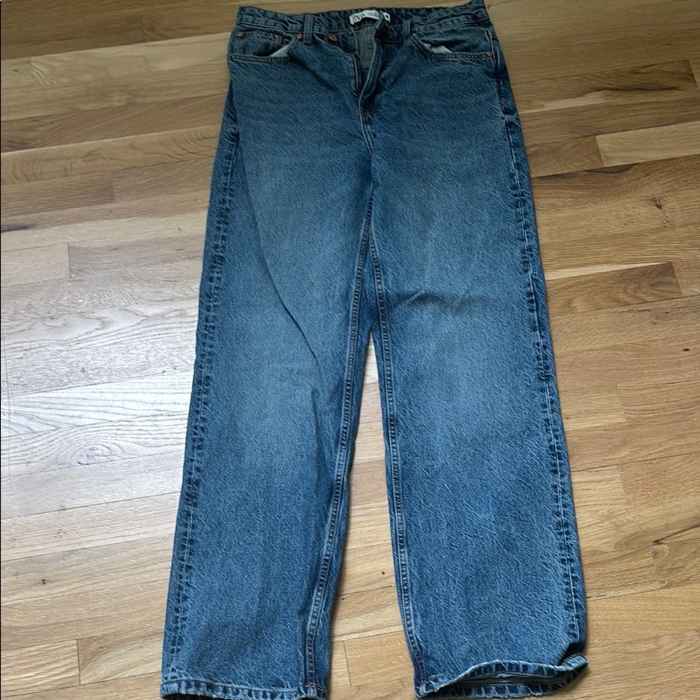 Zara Classic Indigo Denim Pants